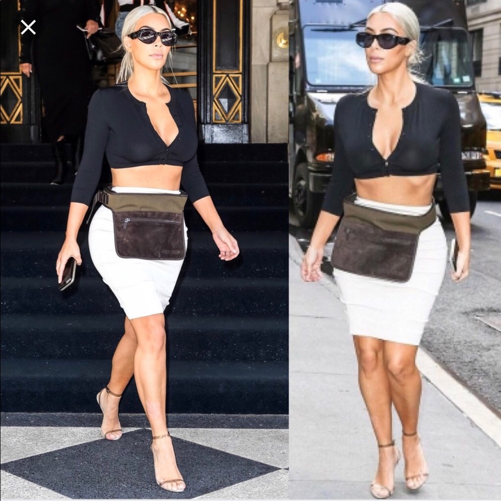 Vintage Mui Mui Sude and Canvas Fanny Pack